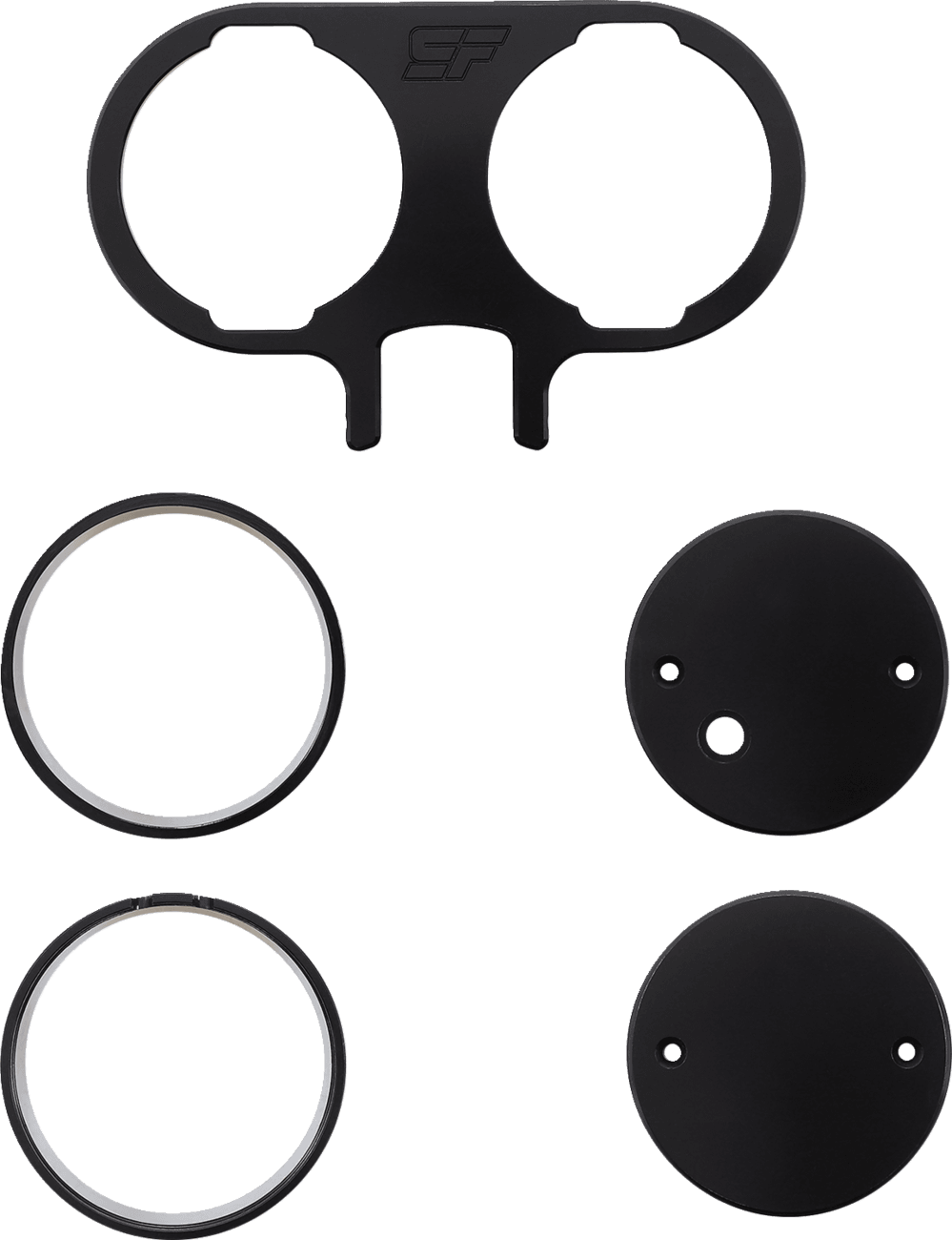 SLYFOX 2210-0613 Gauge Mount - Dual - Black - Dyna