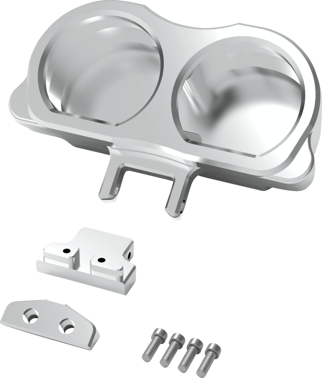 LA CHOPPERS 2210-0616 Gauge Mount - Dual - Raw - FLT