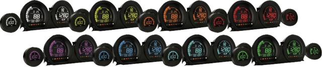 KOSO NORTH AMERICA 2210-0663 HD-03 - Four-Piece LCD Gauge Kit - Eight Changeable Colors — image 2 of 5