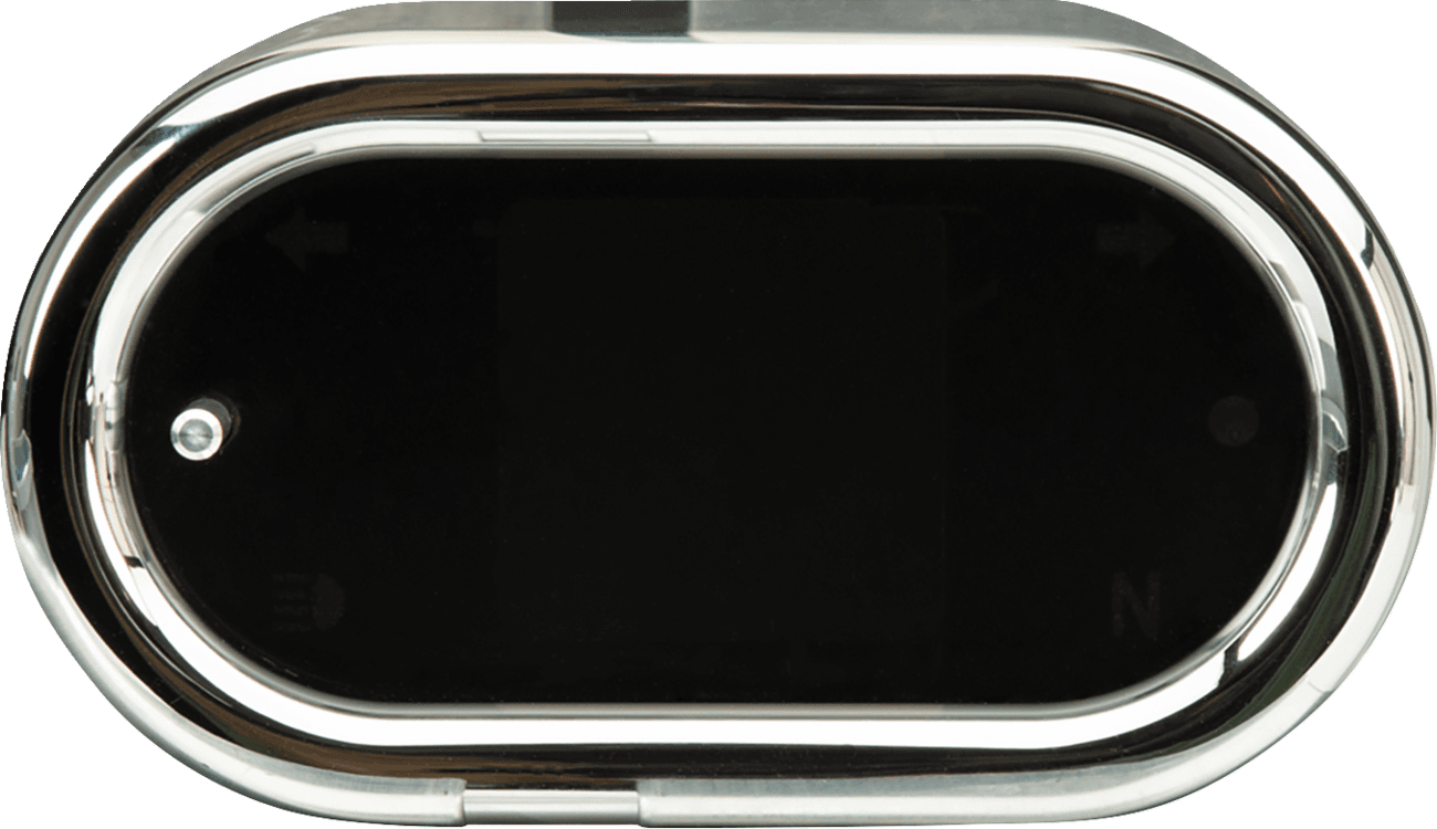 DAKOTA DIGITAL 2210-0681 Handle Bar Mount Speedometer - With Signals - Oval - Chrome