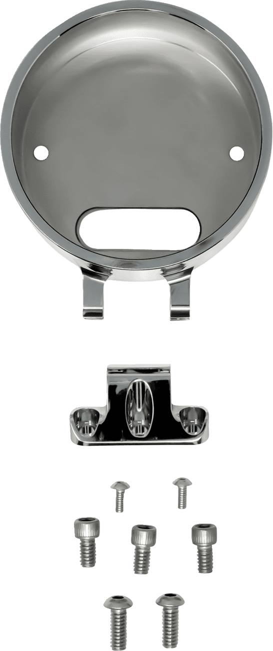 KODLIN USA 2210-0694 Round Gauge Bezel - For Ascent Pro Riser - Chrome - HD Softail '22-'26