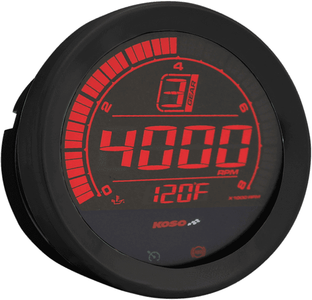 KOSO NORTH AMERICA 2211-0158 4" Tachometer - Black — image 2 of 2