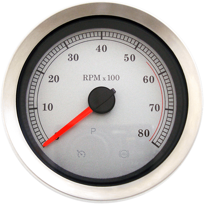 DRAG SPECIALTIES 2211-0167 4" Electronic Tachometer - White Face
