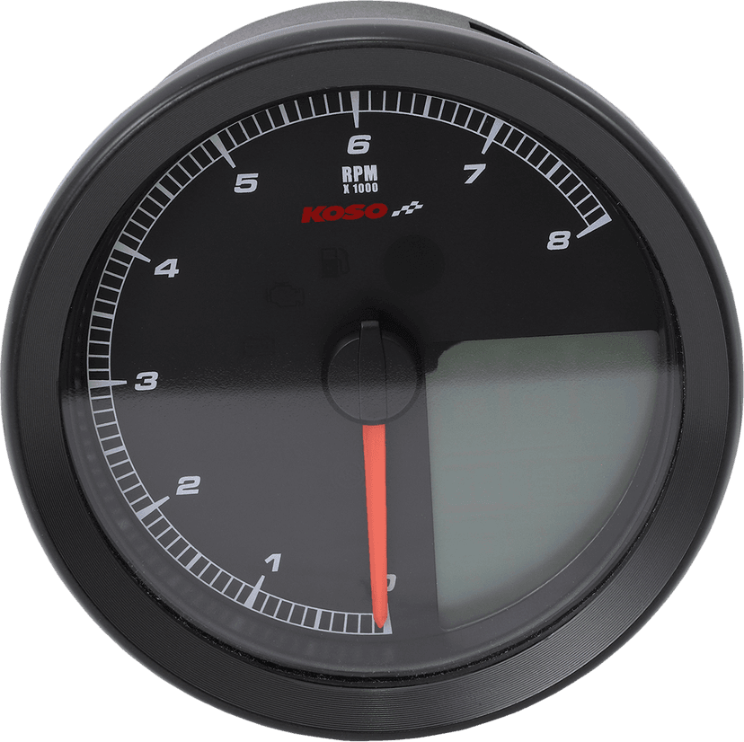 KOSO NORTH AMERICA 2211-0172 Multi-Function Speedometer/Tachometer - HD-04 - Black — image 2 of 3
