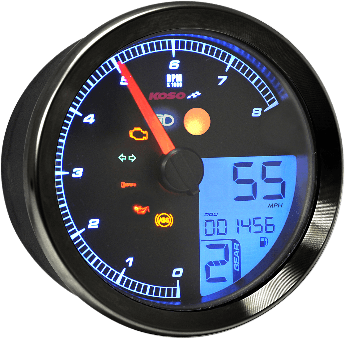 KOSO NORTH AMERICA 2211-0174 TNT-B Multifunction Meter - Black