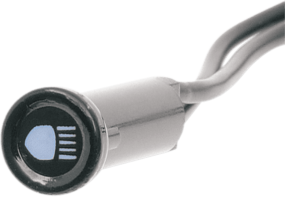 DRAG SPECIALTIES 2212-0105 Snap-In Indicator Light - High Beam - Black Bezel — image 1 of 2