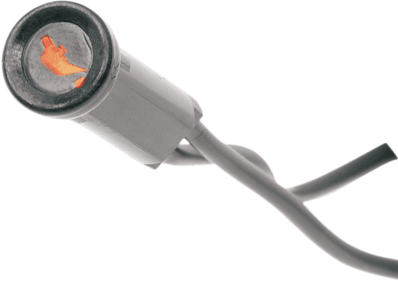DRAG SPECIALTIES 2212-0107 Snap-In Indicator Light - Oil Indicator - Black Bezel