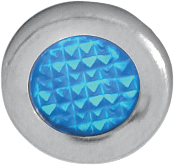 DRAG SPECIALTIES 2212-0109 Snap-In Indicator Light - Blue - Stainless Steel Bezel