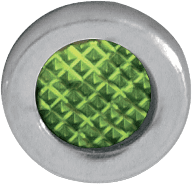 DRAG SPECIALTIES 2212-0110 Snap-In Indicator Light - Green - Stainless Steel Bezel