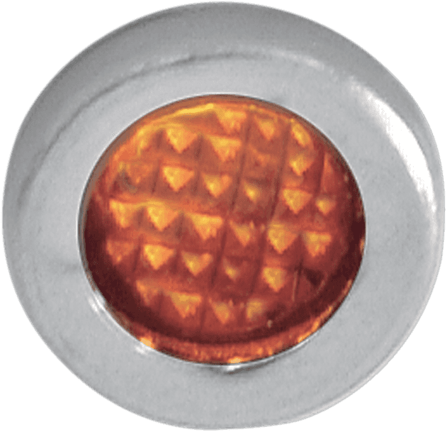 DRAG SPECIALTIES 2212-0112 Snap-In Indicator Light - Amber - Stainless Steel Bezel