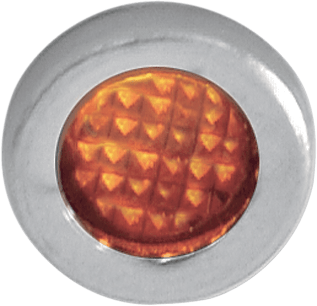 DRAG SPECIALTIES 2212-0112 Snap-In Indicator Light - Amber - Stainless Steel Bezel