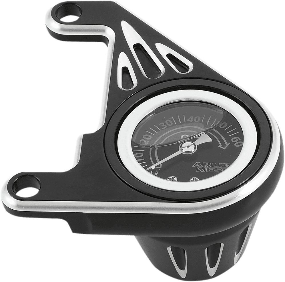 ARLEN NESS 2212-0370 Oil Pressure Gauge Kit - Deep Cut - Black