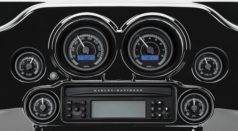 DAKOTA DIGITAL 2212-0437 MVX-8K Series Analog/Digital 6-Gauge Kit - Black Bezel - Black Face with Gray Background — image 3 of 4