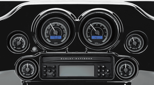 DAKOTA DIGITAL 2212-0572 MVX-8K Series Analog/Digital 2-Gauge Kit - Chrome Bezel - Black Face with Gray Background — image 3 of 5