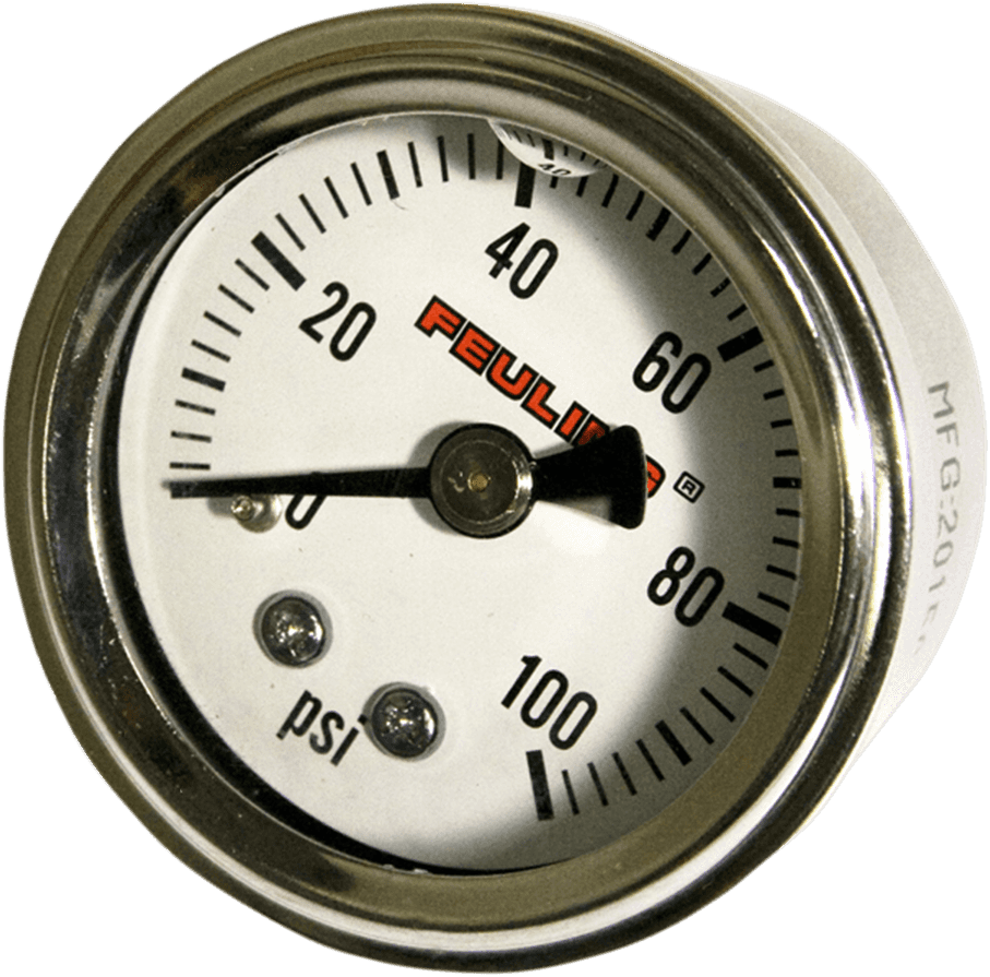 FEULING OIL PUMP CORP. 2212-0610 Liquid Filled Oil Pressure Gauge - 1.5" Dial - 1/8" Back Port - White Face