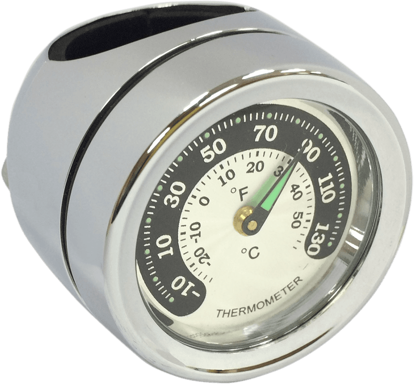 DRAG SPECIALTIES 2212-0724 Handlebar Mount Thermometer - Chrome - For 1" Bar — image 1 of 3