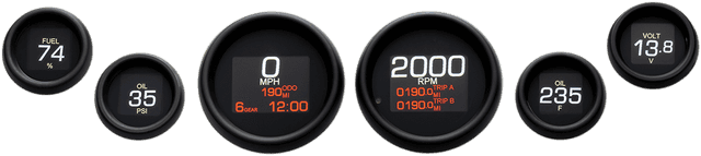 DAKOTA DIGITAL 2212-0748 MLX 6-Gauge Instrument Kit - Black Bezel - Touring - '99-'03 — image 1 of 2