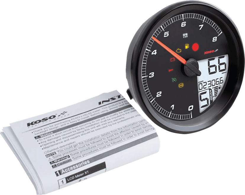 KOSO NORTH AMERICA 2212-0893 HD-05 Multifunction Meter - Black — image 5 of 5