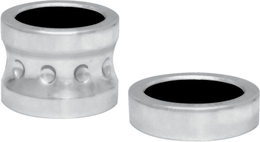 COVINGTONS 0222-0143 Axle Spacers - Dimpled - Chrome - with ABS - Pair