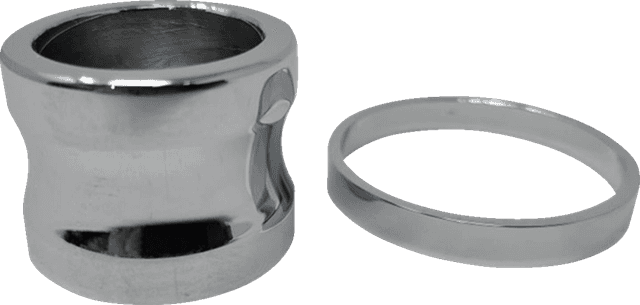 COVINGTONS 0222-0629 Axle Spacers - Smooth - Chrome - with ABS - Pair
