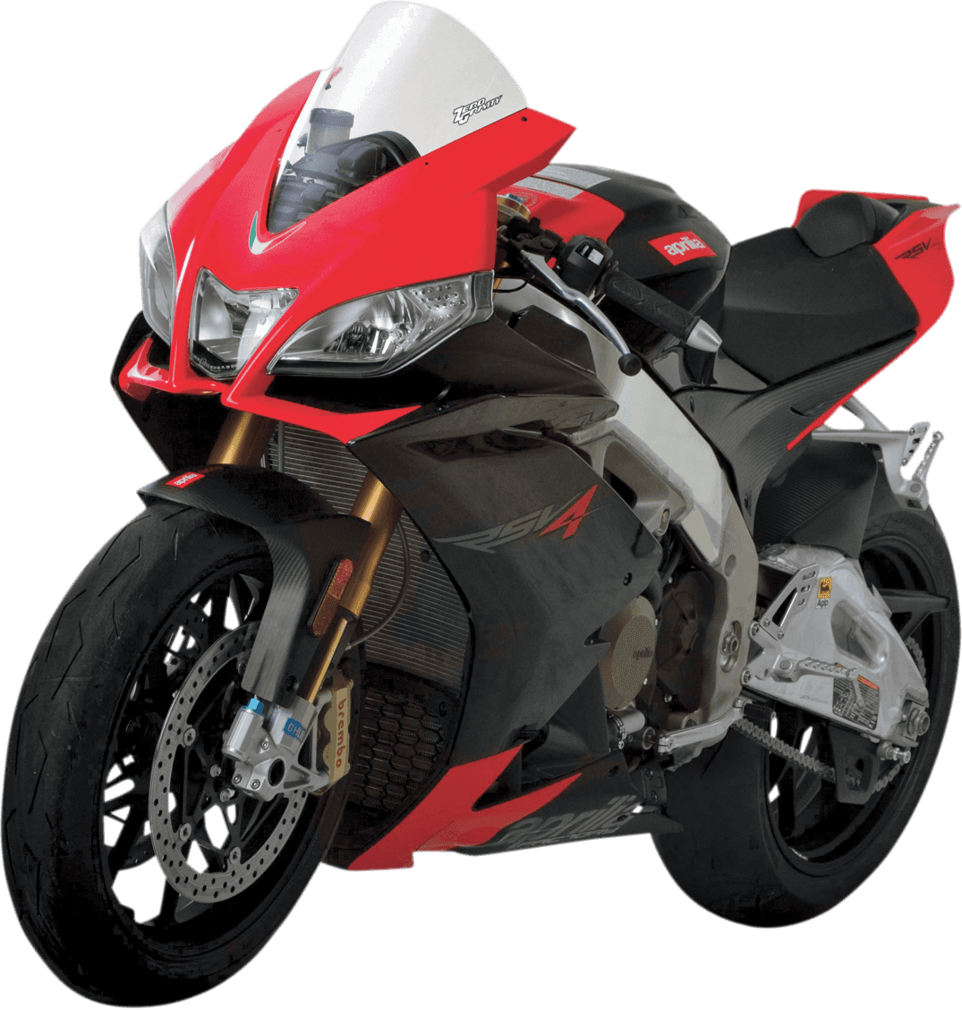 ZERO GRAVITY 2301-1484 Corsa Windscreen - Clear - '09-'13 RSV1000 Factory