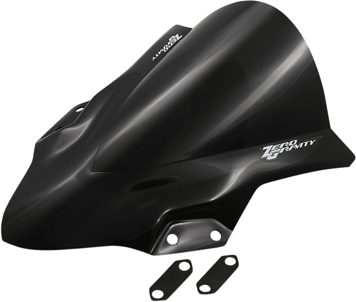 ZERO GRAVITY 2301-2131 Double Bubble Windscreen - Dark Smoke - Ninja 400
