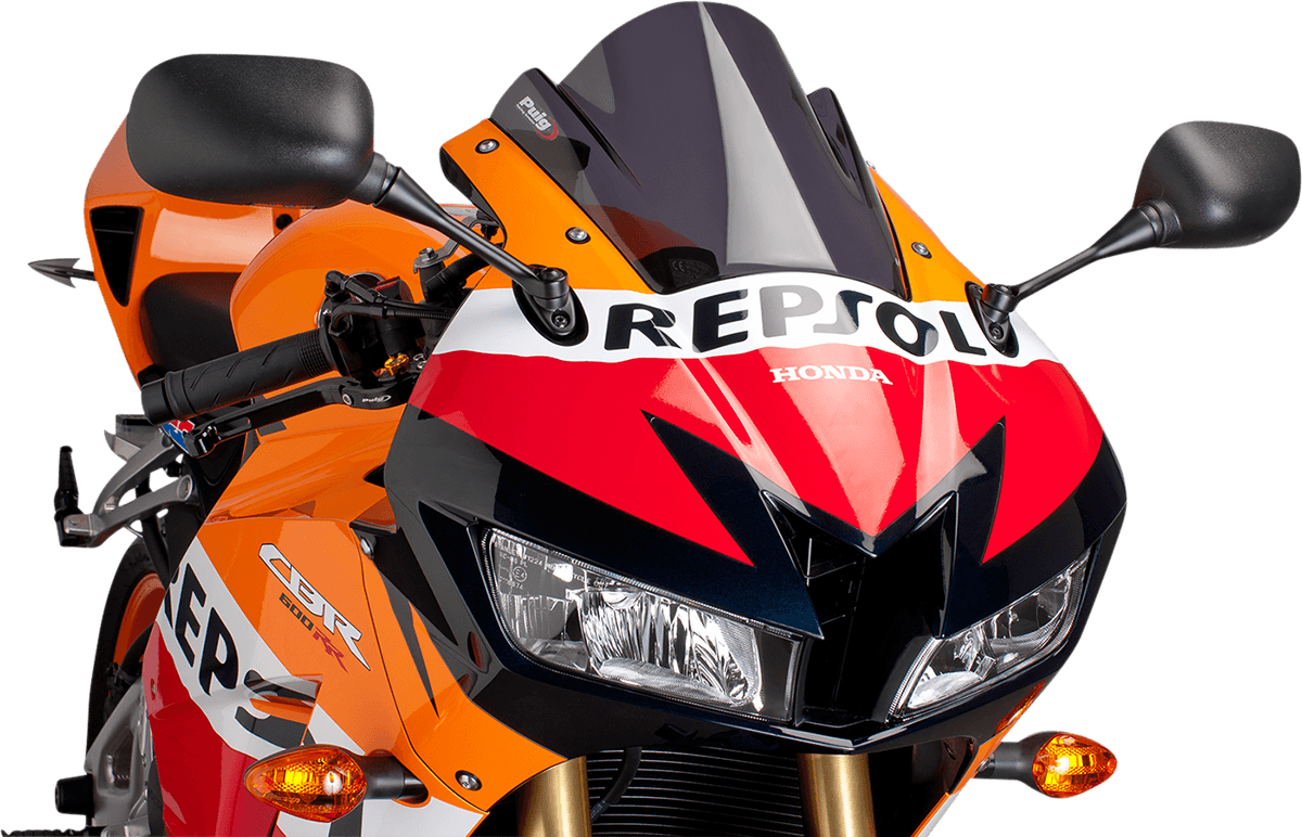 PUIG HI-TECH PARTS 2301-2292 Race Windscreen - 9-1/2" - Dark Smoke - CBR600RR