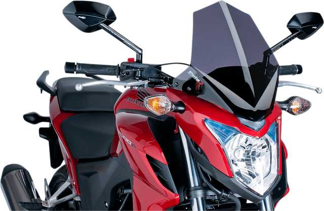 PUIG HI-TECH PARTS 2301-2497 New Generation Windscreen - 14-3/8" - Dark Smoke - CB500F