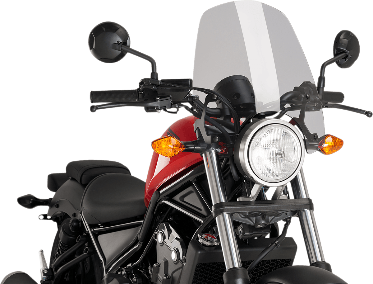 PUIG HI-TECH PARTS 2301-2511 New Generation Windscreen - 16-1/2" - Smoke - Rebel 500
