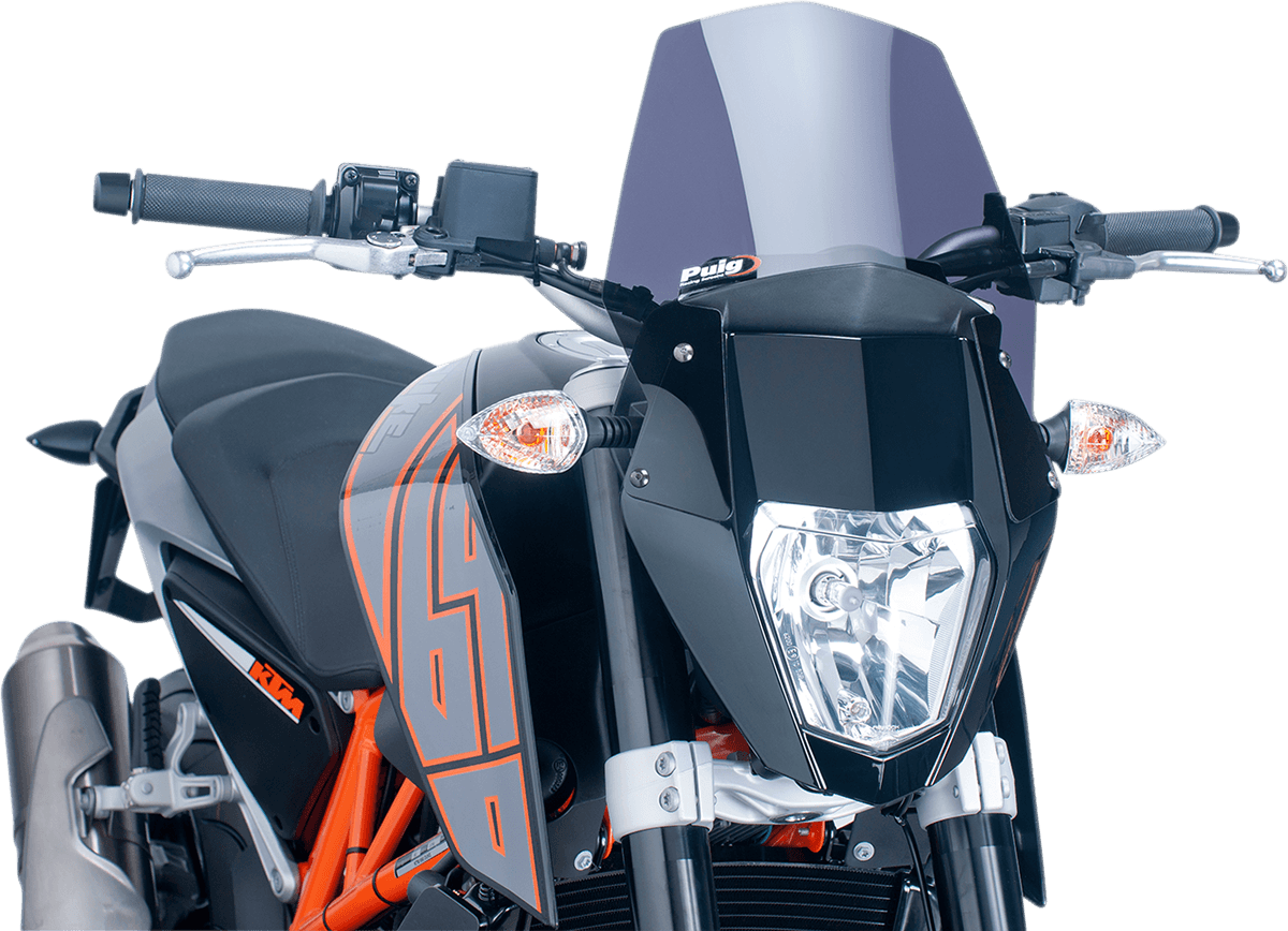 PUIG HI-TECH PARTS 2301-2531 New Generation Windscreen - 10-1/2" - Dark Smoke - KTM 690
