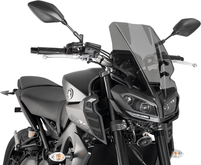 PUIG HI-TECH PARTS 2301-2571 New Generation Windscreen - 16-1/2" - Dark Smoke - MT09