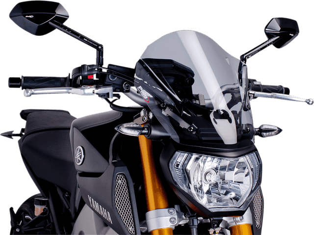 PUIG HI-TECH PARTS 2301-2576 New Generation Windscreen - 13-3/4" - Smoke - MT09