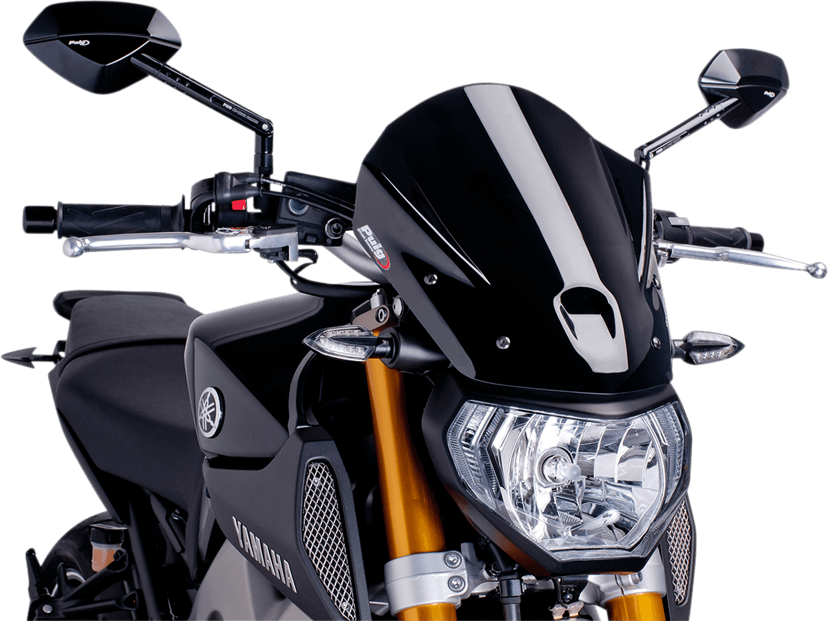 PUIG HI-TECH PARTS 2301-2583 New Generation Windscreen - 13-3/4" - Black - MT09