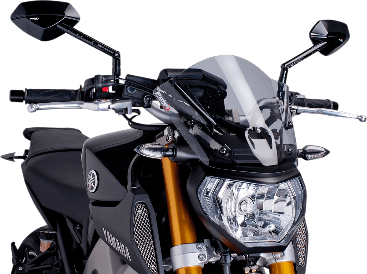 PUIG HI-TECH PARTS 2301-2589 New Generation Windscreen - 11-1/2" - Smoke - MT09