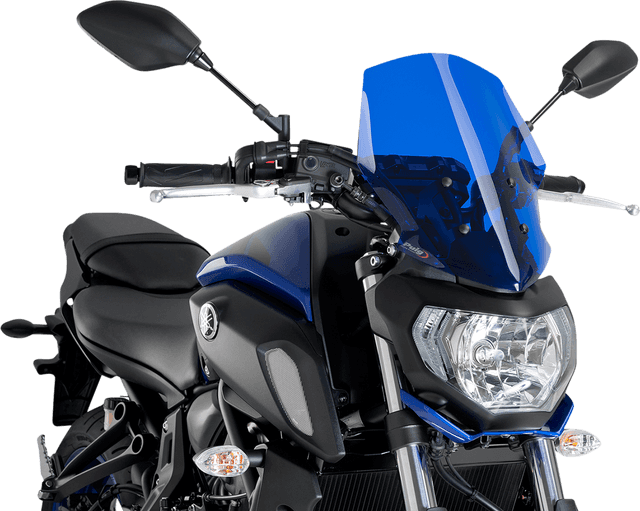 PUIG HI-TECH PARTS 2301-2747 Naked Touring Windscreen - 14-1/4" - Blue - Yamaha