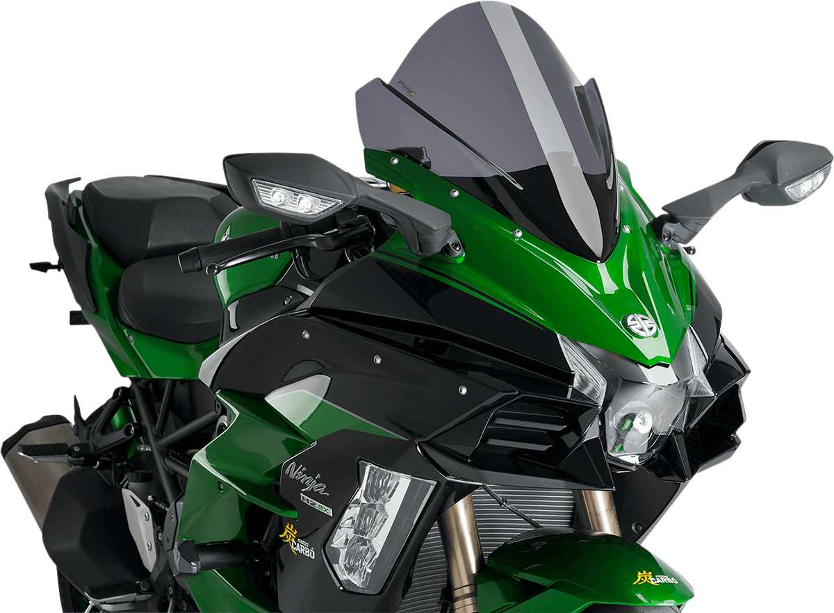 PUIG HI-TECH PARTS 2301-2772 Race Windscreen - 15-3/4" - Dark Smoke - Kawasaki