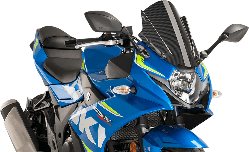PUIG HI-TECH PARTS 2301-2791 Race Windscreen - 14-3/8" - Carbon - Suzuki