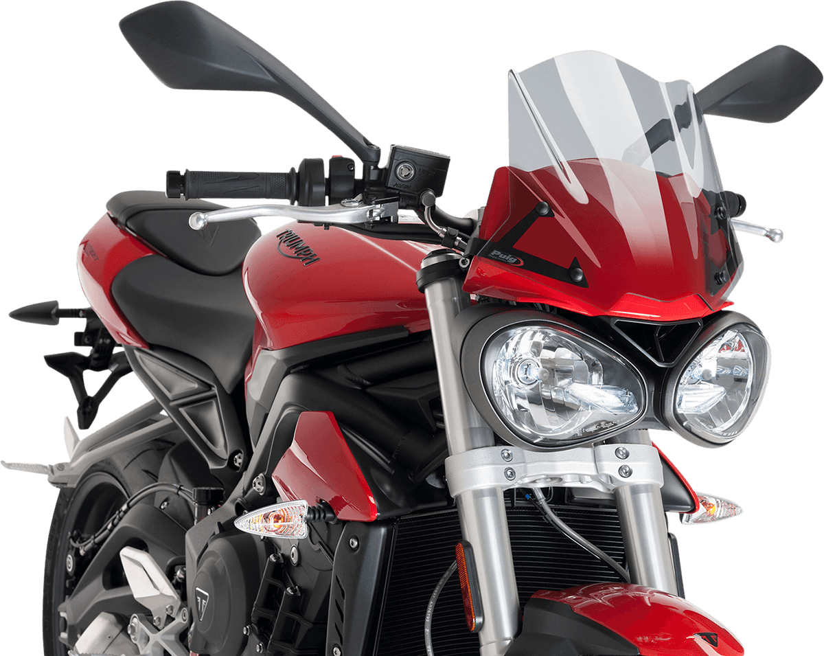 PUIG HI-TECH PARTS 2301-2827 New Generation Windscreen - 12-1/4" - Light Smoke - Street Triple 765