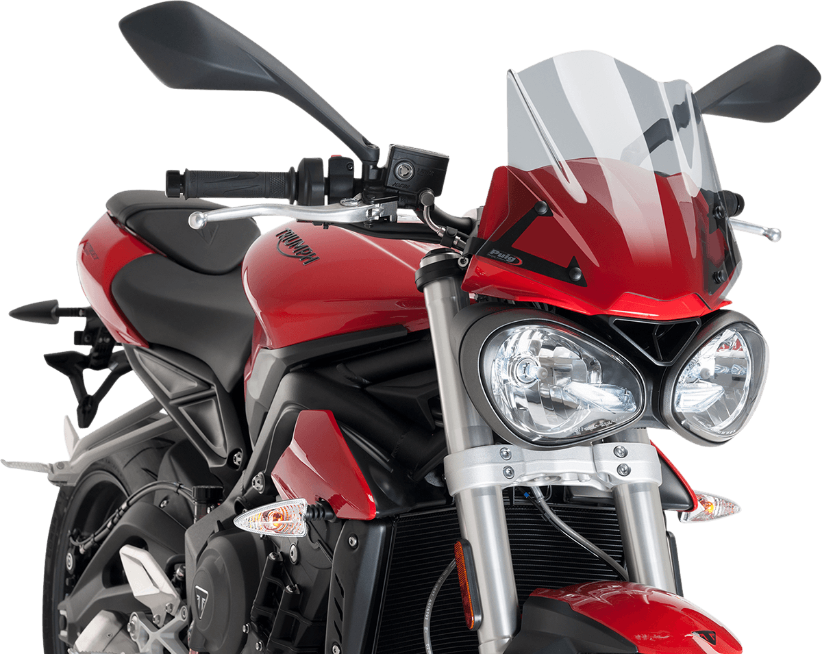 PUIG HI-TECH PARTS 2301-2827 New Generation Windscreen - 12-1/4" - Light Smoke - Street Triple 765