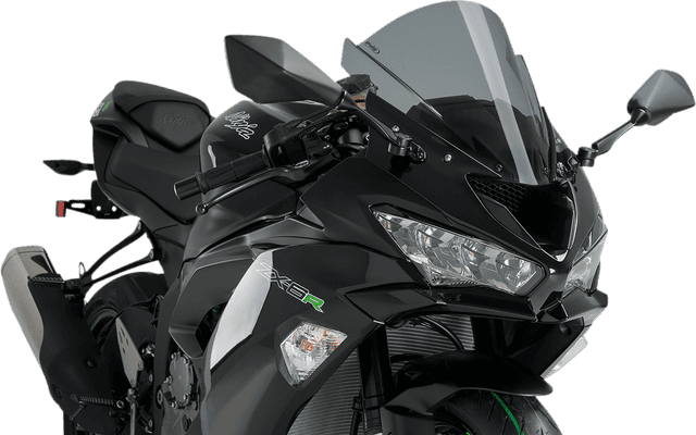 PUIG HI-TECH PARTS 2301-2842 Race Windscreen - 13-3/4" - Dark Smoke - ZX-6R