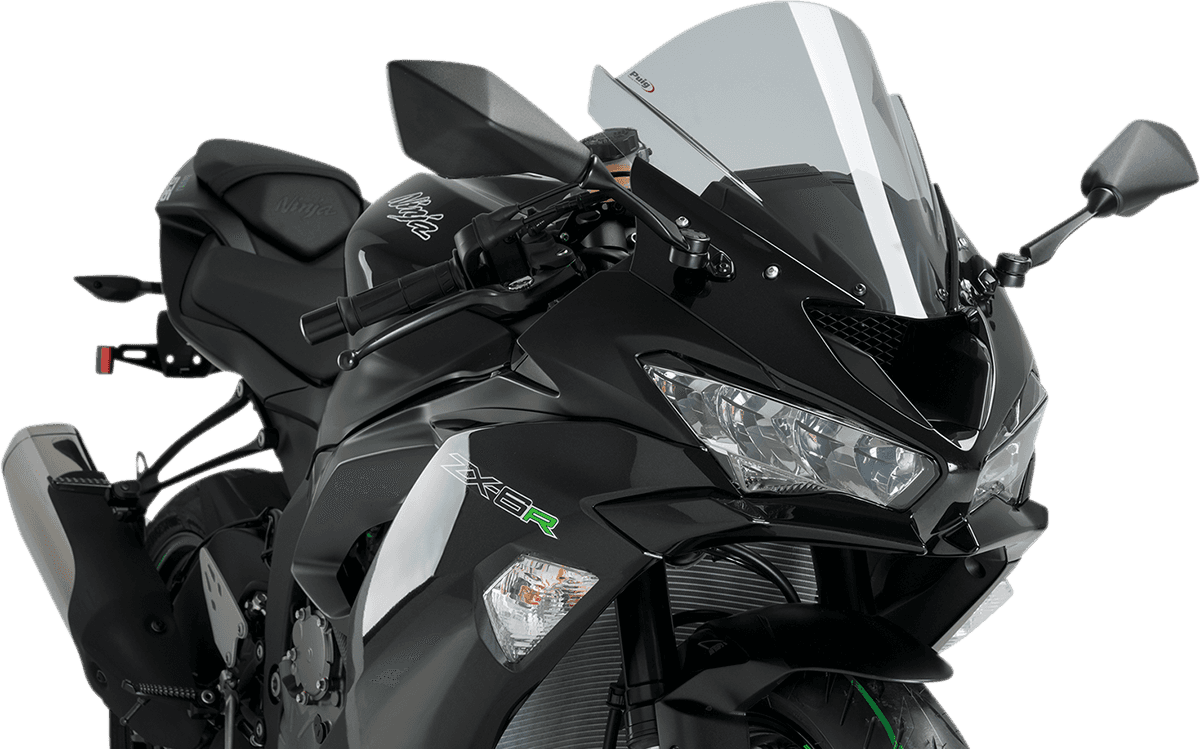 PUIG HI-TECH PARTS 2301-2843 Race Windscreen - 13-3/4" - Smoke - ZX-6R