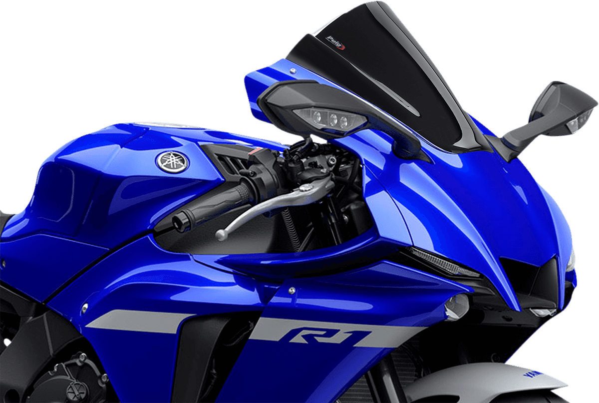 PUIG HI-TECH PARTS 2301-2989 Race Windscreen - 13-1/4" - Black - YZF-R1