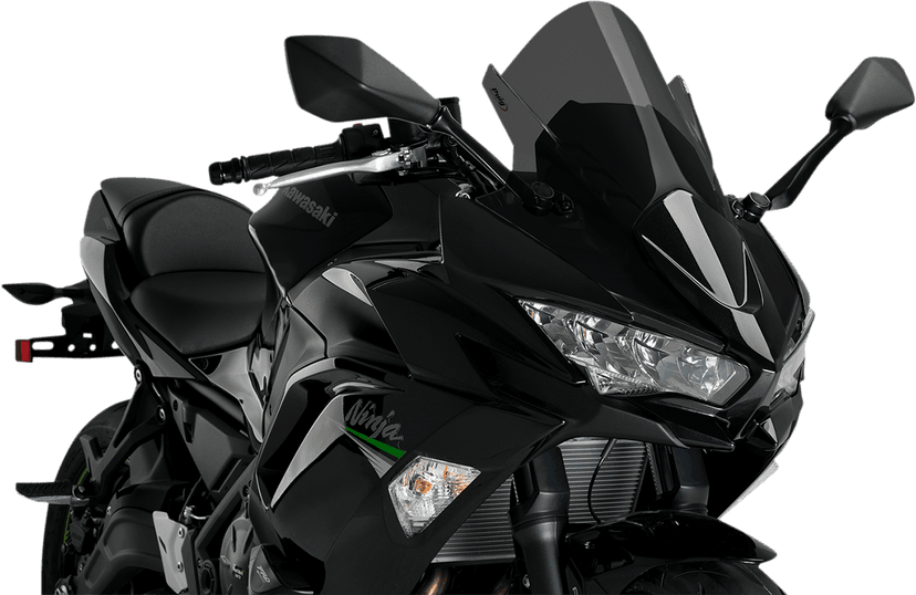 PUIG HI-TECH PARTS 2301-2991 Race Windscreen - 19" - Dark Smoke - Kawasaki