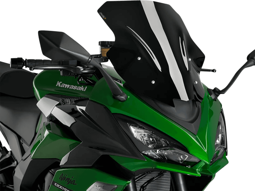 PUIG HI-TECH PARTS 2301-2996 Race Windscreen - 18-7/8" - Black - Kawasaki