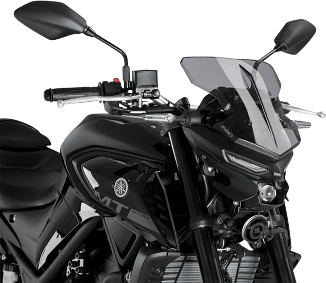 PUIG HI-TECH PARTS 2301-3001 New Generation Windscreen - 11-3/4" - Smoke - MT-03