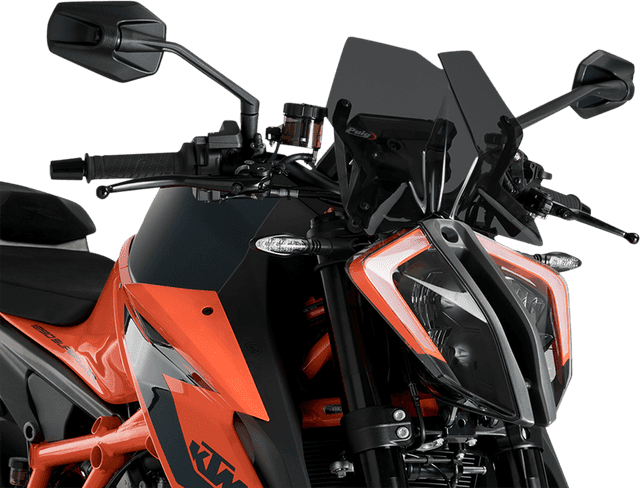 PUIG HI-TECH PARTS 2301-3019 New Generation Windscreen - 10-1/2" - Dark Smoke - 1290 Super Duke R