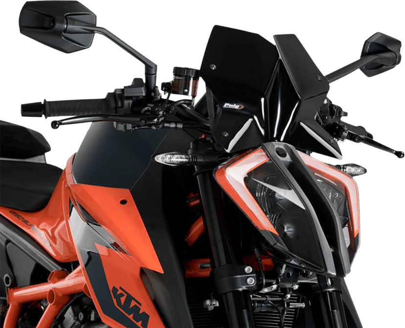 PUIG HI-TECH PARTS 2301-3021 New Generation Windscreen - 10-1/2" - Black - 1290 Super Duke R