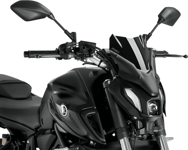 PUIG HI-TECH PARTS 2301-3051 New Generation Windscreen - 12-1/2" - Black - MT-07