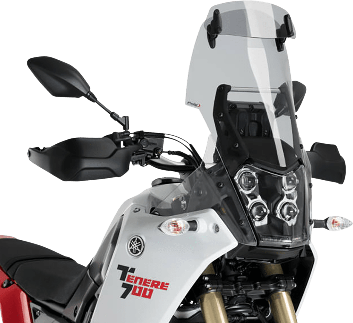 PUIG HI-TECH PARTS 2301-3056 Touring Windscreen w/Visor - Smoke - Tenere 700