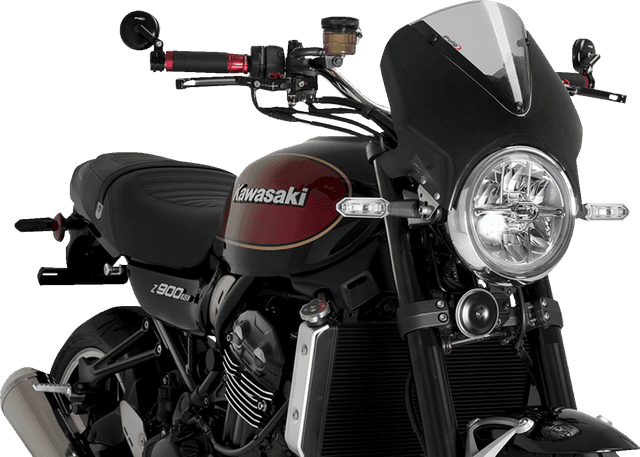 PUIG HI-TECH PARTS 2301-3122 Windscreen - 13" - Black/Smoke - Z900RS/SE